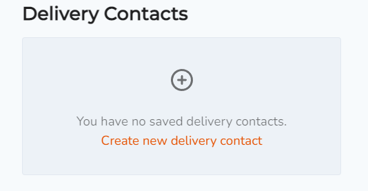 delivery contact